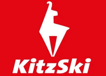 KitzSki-logo op een rode achtergrond